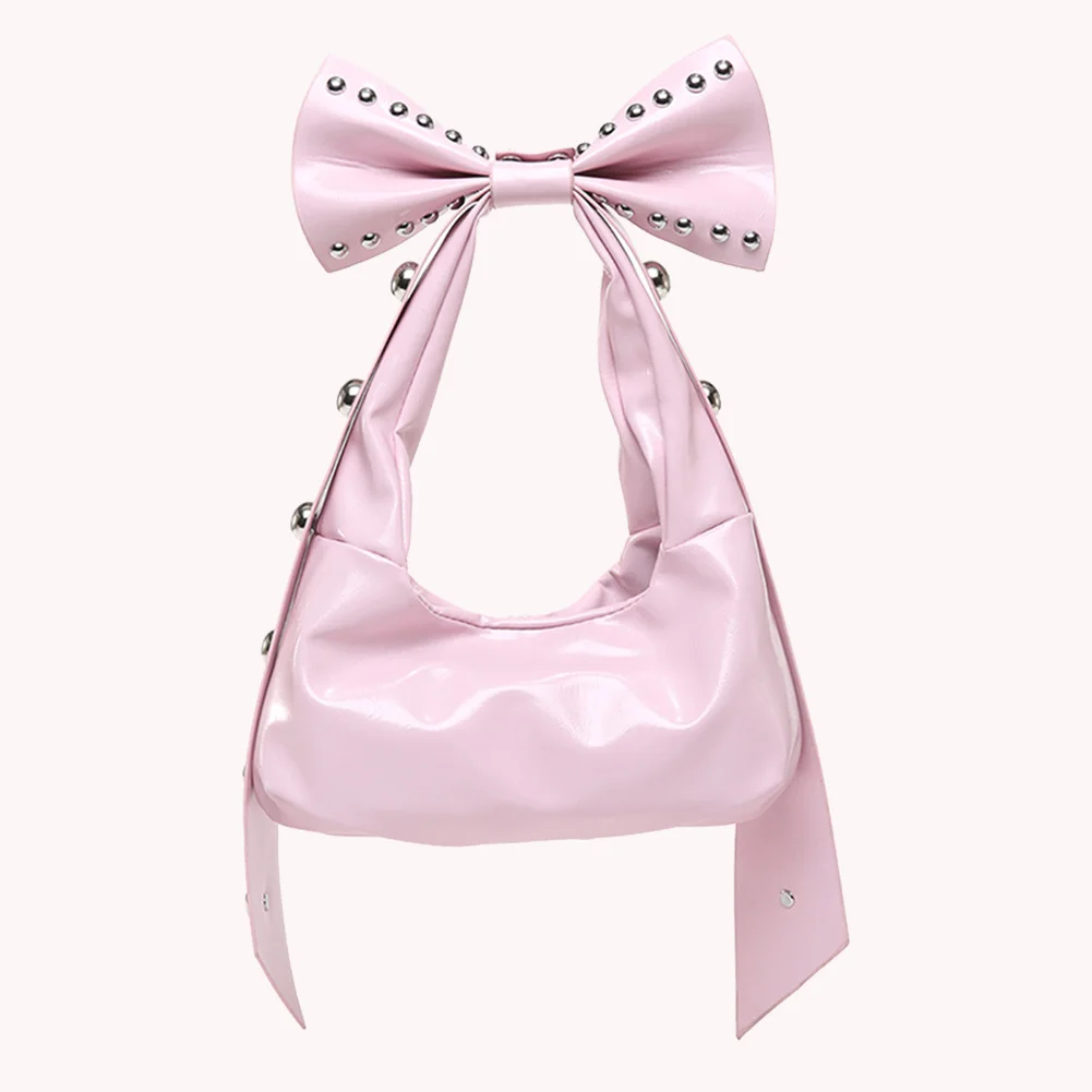 Clutch Purse PU Leather Rivet Punk Shoulder Bag for Women Bow Knot Y2K Studded Hobo Bag for Work Travel
Clutch Purse PU Leather Rivet Punk Shoulder Bag for Women Bow Knot Y2K Studded Hobo Bag for Work Travel