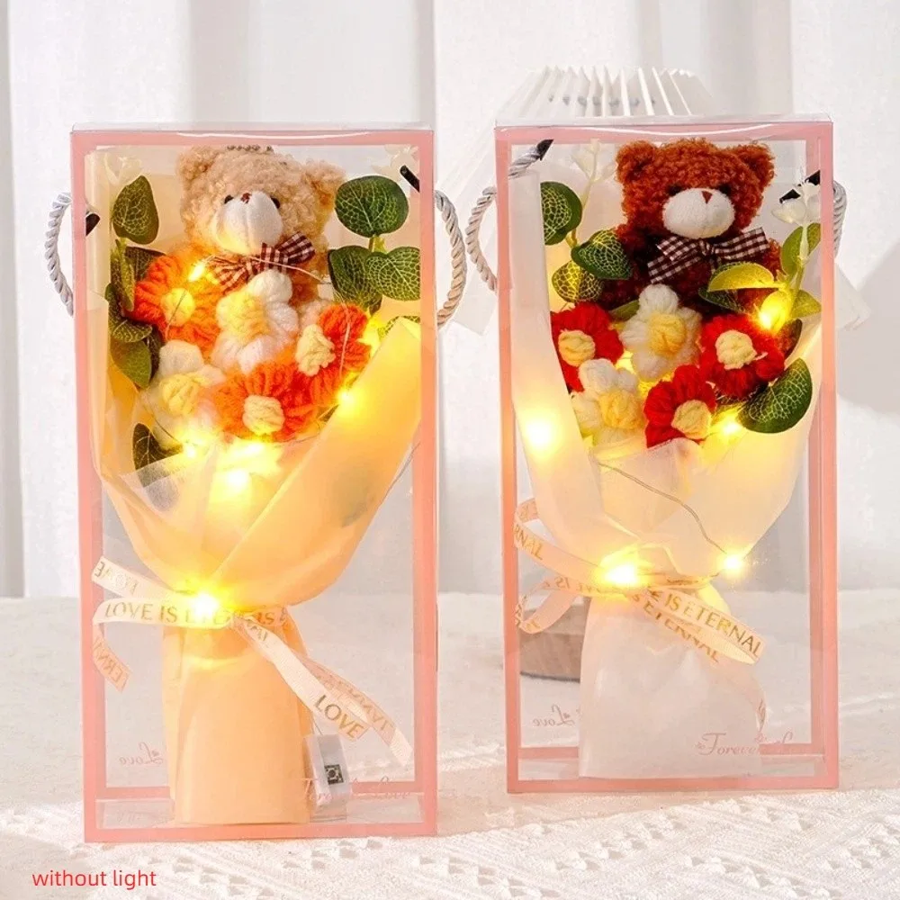 with Bear Crochet Flower Bouquet Hand-knitted Gifts Knitted Flowers Bouquets Colorful Graduation Bouquet Valentine's Day
with Bear Crochet Flower Bouquet Hand-knitted Gifts Knitted Flowers Bouquets Colorful Graduation Bouquet Valentine's Day