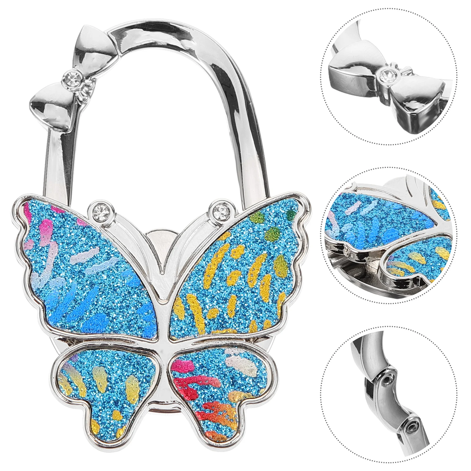 Ladies Handbags Floral Color Large Butterfly Table Hook Purse Holder for Portable Accessories Miss
Ladies Handbags Floral Color Large Butterfly Table Hook Purse Holder for Portable Accessories Miss