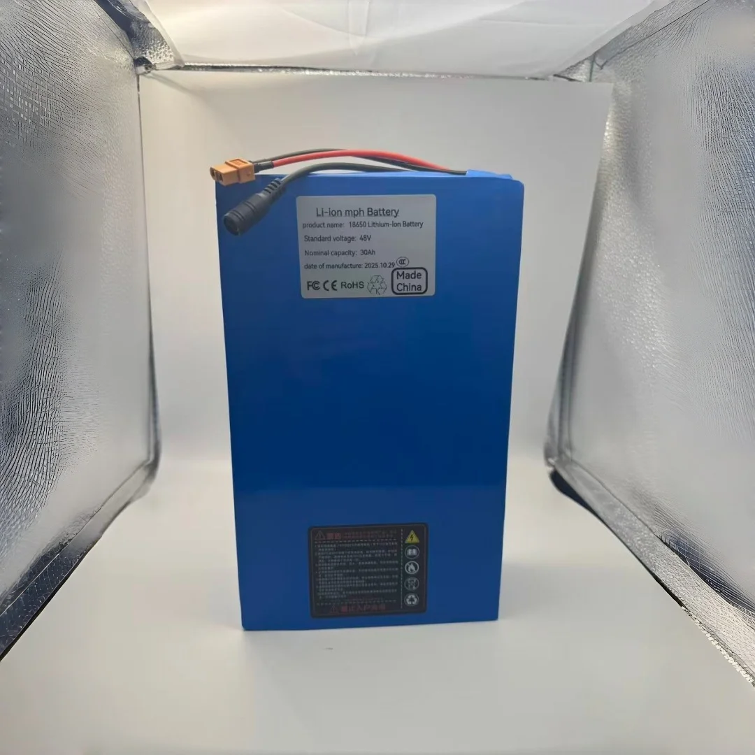 48V 30000mAh 13S8P Li-ion Battery Pack 2000W Built-in 50A BMS and Charger 18650
48V 30000mAh 13S8P Li-ion Battery Pack 2000W Built-in 50A BMS and Charger 18650