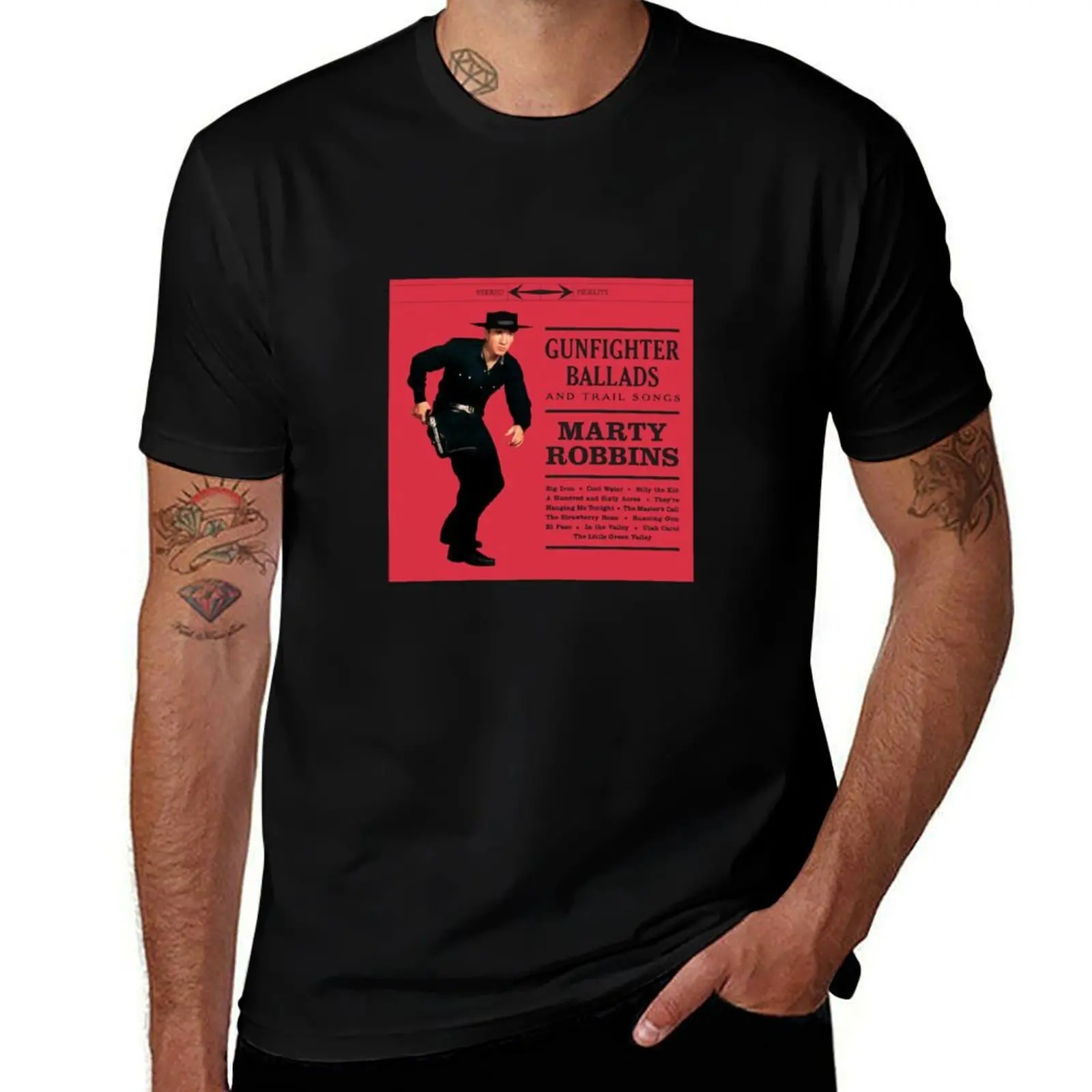 Marty Robbins Gunfighter Ballads T-Shirt Big and Tall Crew Neck Tee
Marty Robbins Gunfighter Ballads T-Shirt Big and Tall Crew Neck Tee
