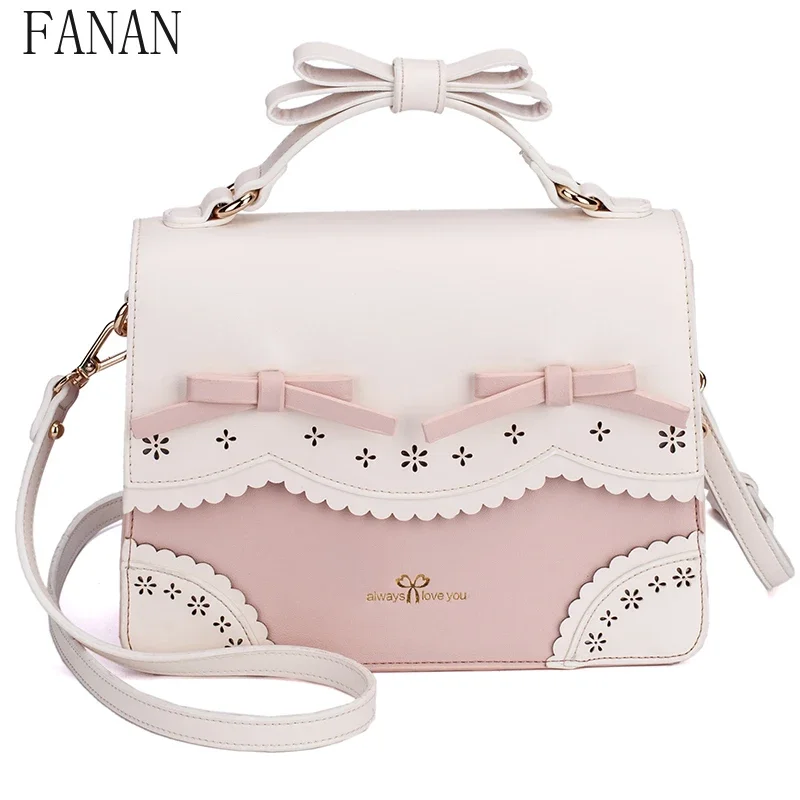 Women's HandBags Lolita Japanese Style Small Cute Crossbody Bag White Ladies PU Shoulder Bag for Lady Spring Autumn Sweet
Women's HandBags Lolita Japanese Style Small Cute Crossbody Bag White Ladies PU Shoulder Bag for Lady Spring Autumn Sweet