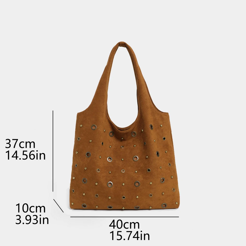 2025 Ladies' autumn and winter new soft suede single shoulder armpit bag motorcycle bag handbag rivet handle
2025 Ladies' autumn and winter new soft suede single shoulder armpit bag motorcycle bag handbag rivet handle