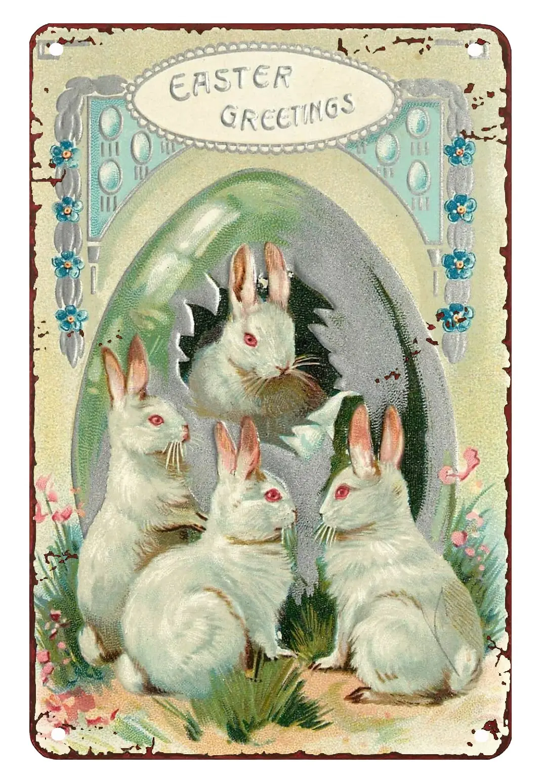 Metal Decor for Table Easter Rabbit with Flowers Metal Signs Vintage Room Decor Aesthetic Wall Art Tin Sign Gift for Garage Bath
Metal Decor for Table Easter Rabbit with Flowers Metal Signs Vintage Room Decor Aesthetic Wall Art Tin Sign Gift for Garage Bath