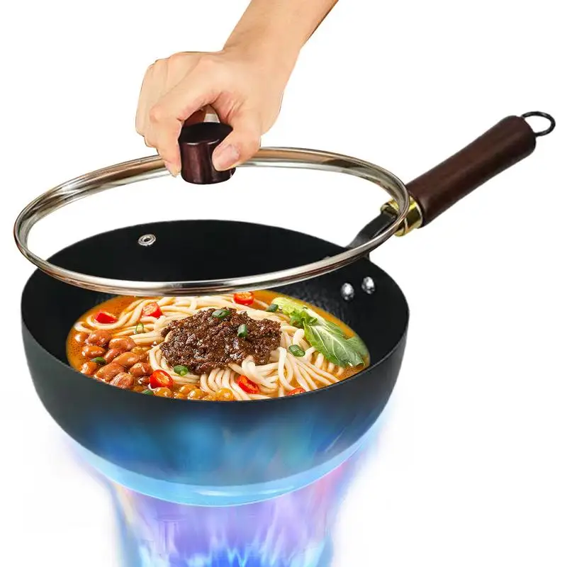 Japanese Pan Japanese Iron Pan With Wooden Lid Thick Non-stick Hand-Forged Pot For Stove Induction Hob Kitchen Restaurants Home
Japanese Pan Japanese Iron Pan With Wooden Lid Thick Non-stick Hand-Forged Pot For Stove Induction Hob Kitchen Restaurants Home