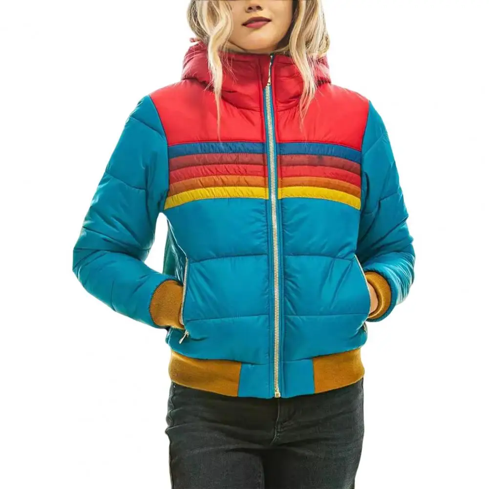 Women's Winter Hooded Cotton Coat - Windproof Zipper Jacket with Pockets & Elastic Cuffs, Casual Short Cardigan for Cold Weather
Women's Winter Hooded Cotton Coat - Windproof Zipper Jacket with Pockets & Elastic Cuffs, Casual Short Cardigan for Cold Weather