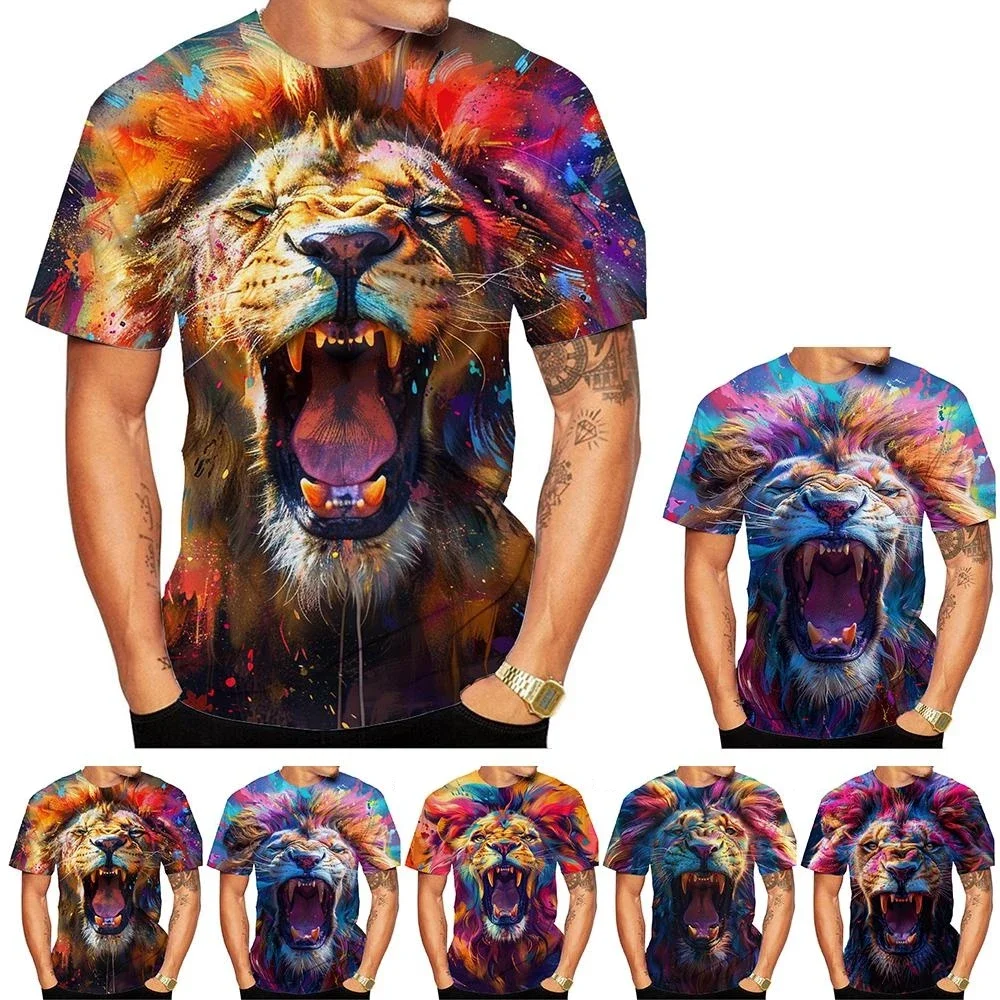 3D Color Lion Print Fashion Spring Summer Autumn Winter Men's and Women's Quick Drying Breathable Sport Plus Size O Neck T-shirt
3D Color Lion Print Fashion Spring Summer Autumn Winter Men's and Women's Quick Drying Breathable Sport Plus Size O Neck T-shirt