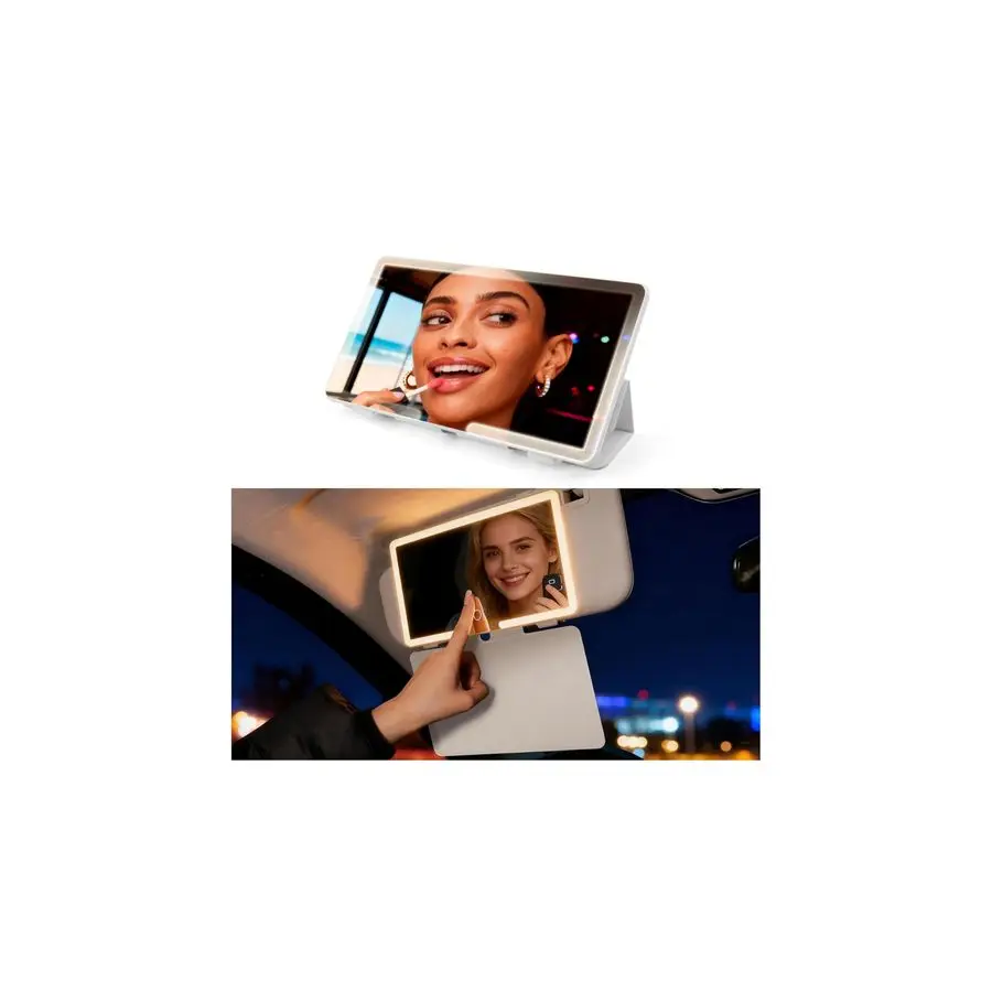 Автомобильный солнцезащитный козырек, зеркало для макияжа, 78 светодиодов, перезаряжаемый с интеллектуальным сенсорным переключателем, усилитель, 3 режима освещения, подходит для автомобиля, грузовика, внедорожника, MPV Tou
Автомобильный солнцезащитный козырек, зеркало для макияжа, 78 светодиодов, перезаряжаемый с интеллектуальным сенсорным переключателем, усилитель, 3 режима освещения, подходит для автомобиля, грузовика, внедорожника, MPV Tou