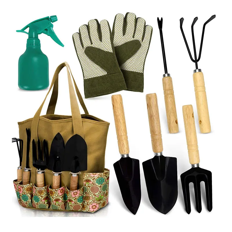 Gardening Tool Set 10 Piece Stainless Steel Heavy Duty Weeding Tool Flower Design Lady Garden Tool Kit with Carry Bag
Gardening Tool Set 10 Piece Stainless Steel Heavy Duty Weeding Tool Flower Design Lady Garden Tool Kit with Carry Bag