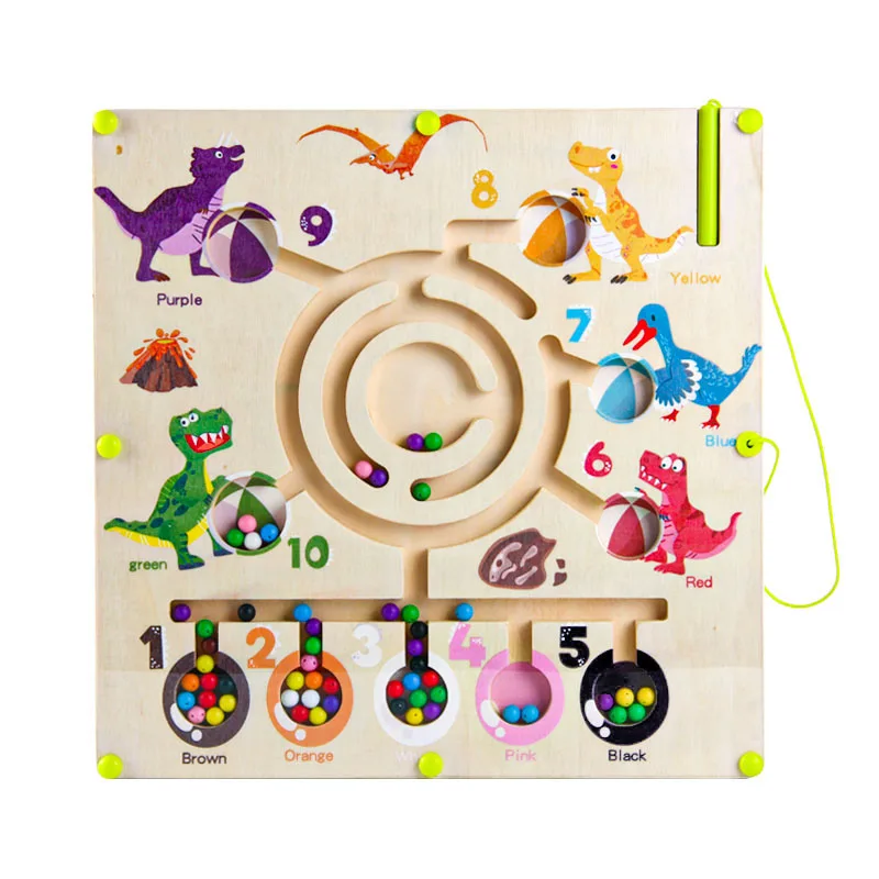 Dinosaur maze toy, magnetic pen training, color and shape classification cognition, baby gift.table games
Dinosaur maze toy, magnetic pen training, color and shape classification cognition, baby gift.table games