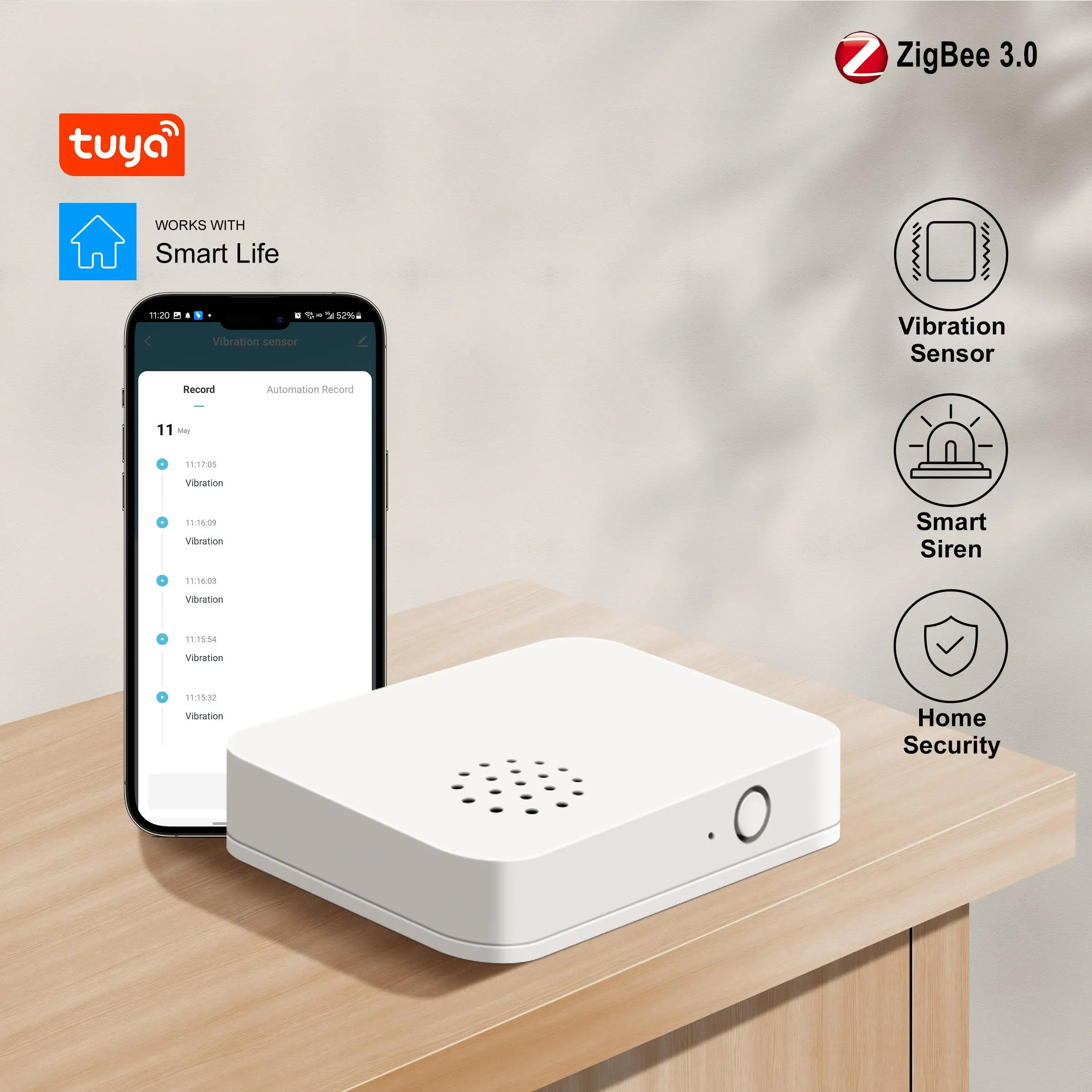 Умный датчик вибрации Tuya ZigBee, беспроводной детектор разбития/капель/наклона, встроенная интеллектуальная сирена, сигнализация для домашней безопасности
Умный датчик вибрации Tuya ZigBee, беспроводной детектор разбития/капель/наклона, встроенная интеллектуальная сирена, сигнализация для домашней безопасности