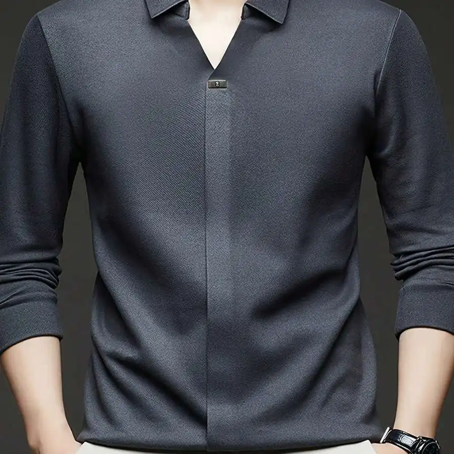Mens Long Sleeve Shirt Solid Color Casual Smart Style
Mens Long Sleeve Shirt Solid Color Casual Smart Style