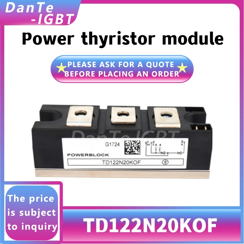 Новый модуль TD122N20KOF, оригинальный точечный регулятор напряжения тиристора TD122N20
Новый модуль TD122N20KOF, оригинальный точечный регулятор напряжения тиристора TD122N20