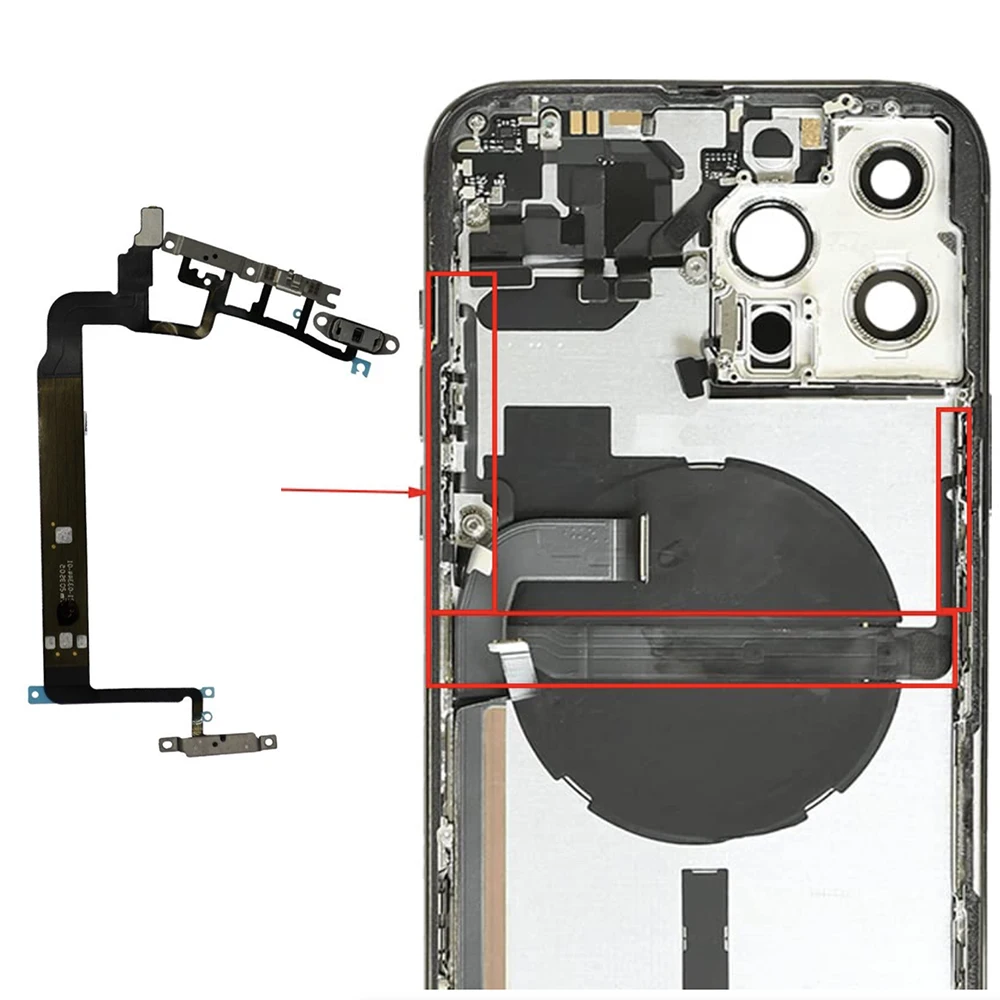 Power Volume Button Flex Cable Replacement For iPhone 12 13 Mini Pro Max ON OFF Mute Adjust With Metal Bracket
Power Volume Button Flex Cable Replacement For iPhone 12 13 Mini Pro Max ON OFF Mute Adjust With Metal Bracket