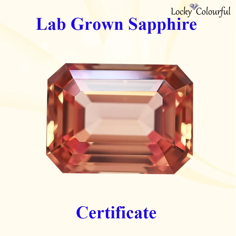Lab Grown Sapphire Emerald Cut Sunset Orange Color Charms Selectable AGL Certificate beads for DIY Jewelry Making Materials
Lab Grown Sapphire Emerald Cut Sunset Orange Color Charms Selectable AGL Certificate beads for DIY Jewelry Making Materials