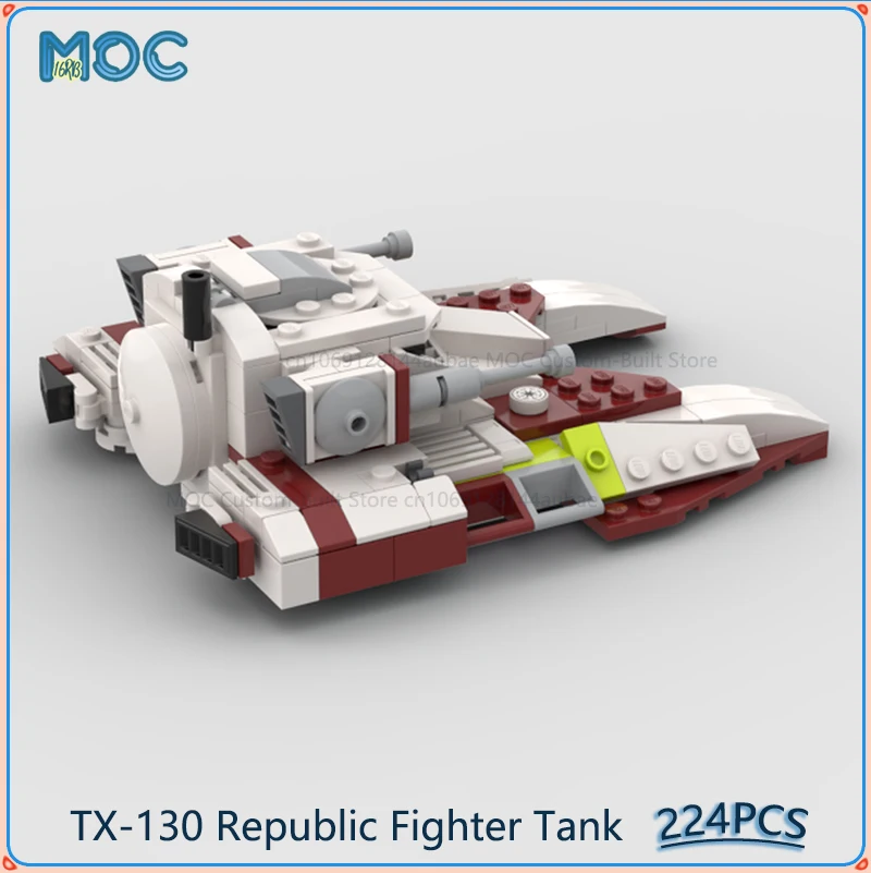 TX-130 Republic Fighter Tank Model MOC Building Blocks DIY Assemble Bricks Space Collection Display Creative Toys Gifts 224PCS
TX-130 Republic Fighter Tank Model MOC Building Blocks DIY Assemble Bricks Space Collection Display Creative Toys Gifts 224PCS