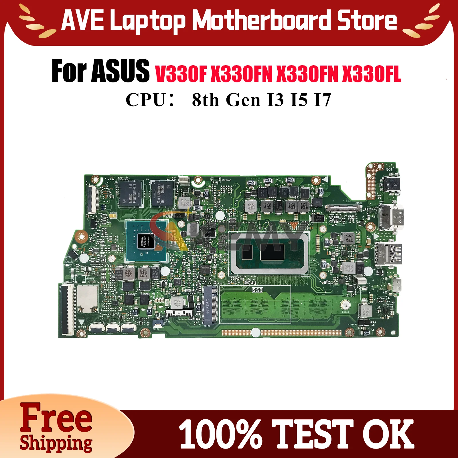 X330FN Laptop Motherboard For ASUS VivoBook K330F X330F R330F X330FL I330FA X330FN S330F V330F Mainboard I3 I5 I7 CPU tests OK
X330FN Laptop Motherboard For ASUS VivoBook K330F X330F R330F X330FL I330FA X330FN S330F V330F Mainboard I3 I5 I7 CPU tests OK