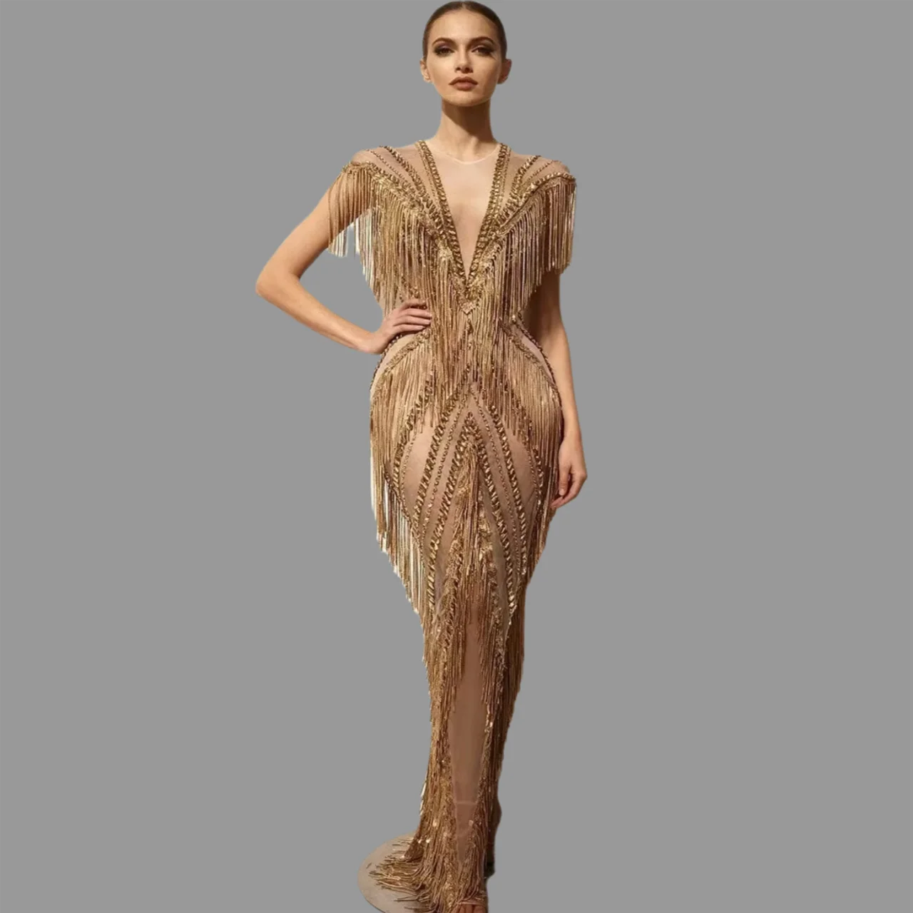 Sparkly Sequines Fringes Dresses for Women Sexy Mesh Diamonds Performance Dance Costume Gorgeous Stage Wear ClubParty Drag Queen
Sparkly Sequines Fringes Dresses for Women Sexy Mesh Diamonds Performance Dance Costume Gorgeous Stage Wear ClubParty Drag Queen
