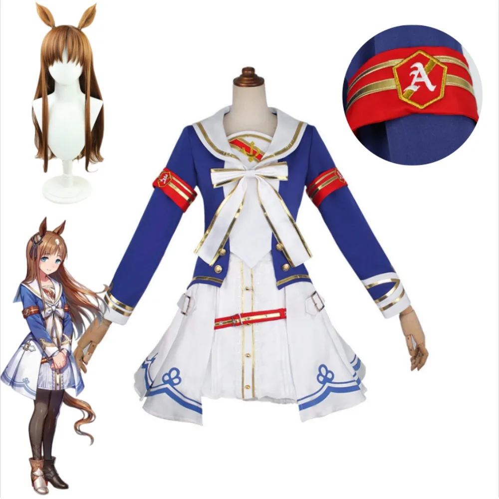 Anime Uma Musume Same Style Cosplay Costume Wig Armband Set Suzuka Grass Wonder Adult Women Carnival Party Daily Stage Wear
Anime Uma Musume Same Style Cosplay Costume Wig Armband Set Suzuka Grass Wonder Adult Women Carnival Party Daily Stage Wear