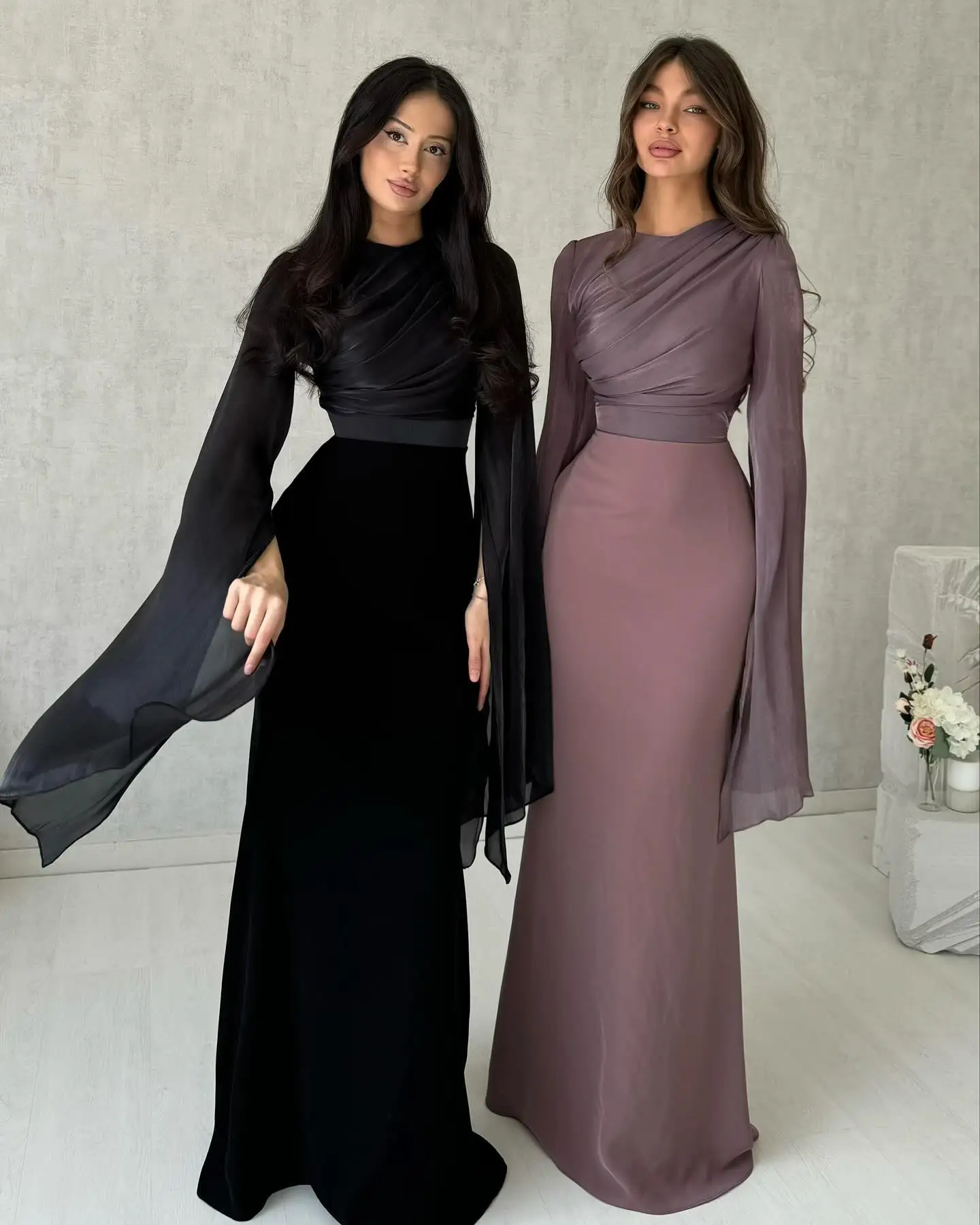 Customized Fashion Jersey Straight Evening Dresses Crew Neck Half Sleeves Panel Train Special Occasion Gowns Temperament
Customized Fashion Jersey Straight Evening Dresses Crew Neck Half Sleeves Panel Train Special Occasion Gowns Temperament