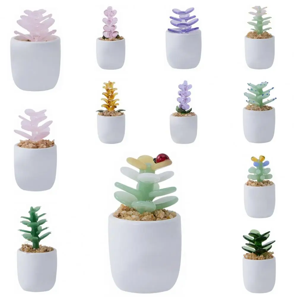 Mini Glass Flower Figurine Hand Blown Faux Crystal Hyacinth Cactus Collectible Ornament for Home Office Tabletop Garden Car Inte
Mini Glass Flower Figurine Hand Blown Faux Crystal Hyacinth Cactus Collectible Ornament for Home Office Tabletop Garden Car Inte