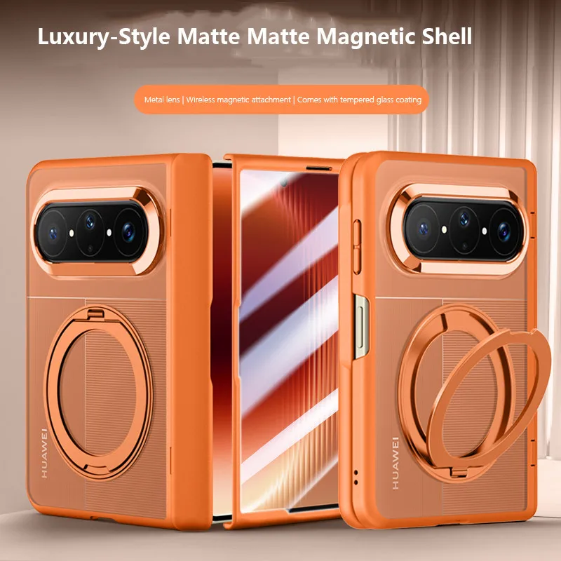 360 ° Rotating Stand Case For Huawei Pura X Max Purax Max Matte Frosted Magnetic Shockproof Protective Cover With Tempered Film
360 ° Rotating Stand Case For Huawei Pura X Max Purax Max Matte Frosted Magnetic Shockproof Protective Cover With Tempered Film