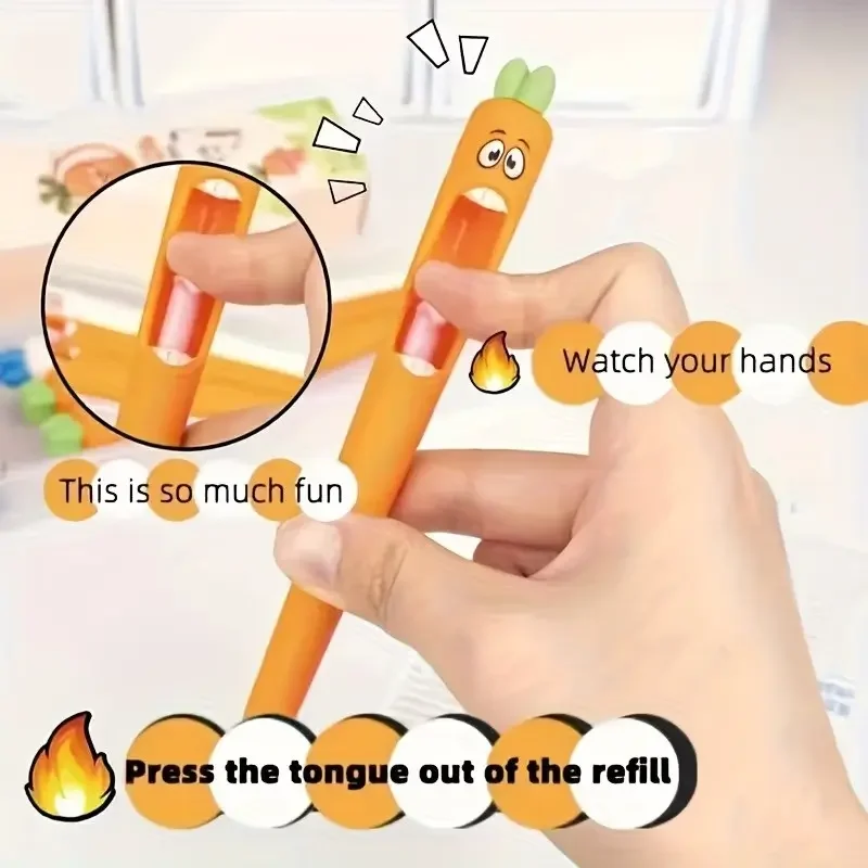 Four-Pack Carrot-Shaped Press Pens, Creative Fun Eraser Brush Answering Pen, Suitable for Students and Office Workers, Relieve Boredom,Random Style and Random Color.
Four-Pack Carrot-Shaped Press Pens, Creative Fun Eraser Brush Answering Pen, Suitable for Students and Office Workers, Relieve Boredom,Random Style and Random Color.