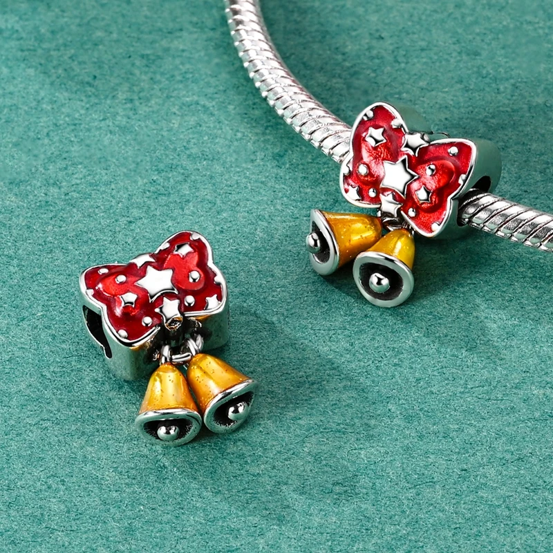 925 Sterling Silver Bow Bell Charms Bead Colorful Dangle Fit Original Bracelet DIY Women Jewelry
925 Sterling Silver Bow Bell Charms Bead Colorful Dangle Fit Original Bracelet DIY Women Jewelry