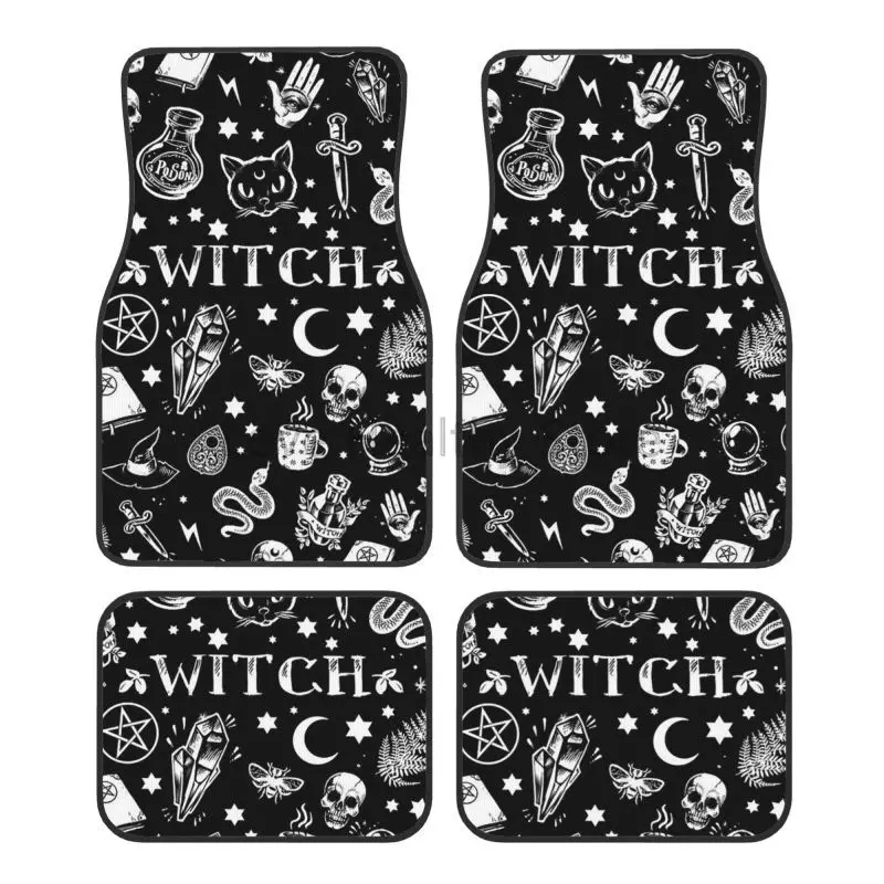 Halloween Witch Skull Car Floor Mats Set of 4 Vehicle Front Rear Carpets Non-Slip Auto Foot Mats Universal Fit for Car SUV Truck
Halloween Witch Skull Car Floor Mats Set of 4 Vehicle Front Rear Carpets Non-Slip Auto Foot Mats Universal Fit for Car SUV Truck