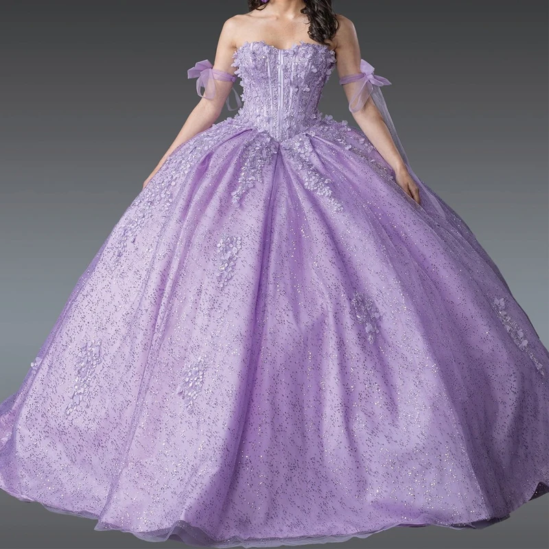 Customized Lavender Quinceanera Dresses Ball Gown Off Shoulder Sequins Applique Lace Beads Tull Sweet 16 Vestidos De 15 Anos
Customized Lavender Quinceanera Dresses Ball Gown Off Shoulder Sequins Applique Lace Beads Tull Sweet 16 Vestidos De 15 Anos
