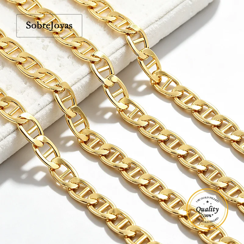 14k Gold Filled 5mm Mariner Anchor Rope Chain for Jewelry Making - Unfinished Necklace Bracelet Chain
14k Gold Filled 5mm Mariner Anchor Rope Chain for Jewelry Making - Unfinished Necklace Bracelet Chain