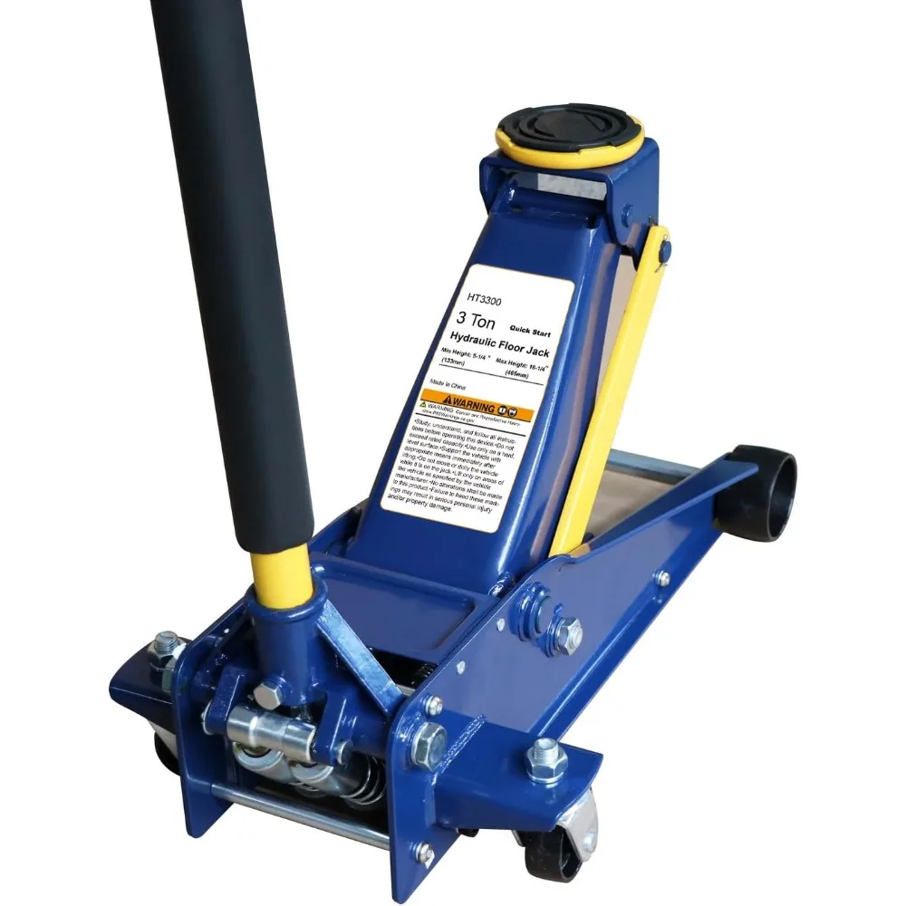 3 Ton Capacity Low Profile Hydraulic Floor Jack for All-Terrain Vehicles with Steel Construction and Quick Rise Feature
3 Ton Capacity Low Profile Hydraulic Floor Jack for All-Terrain Vehicles with Steel Construction and Quick Rise Feature