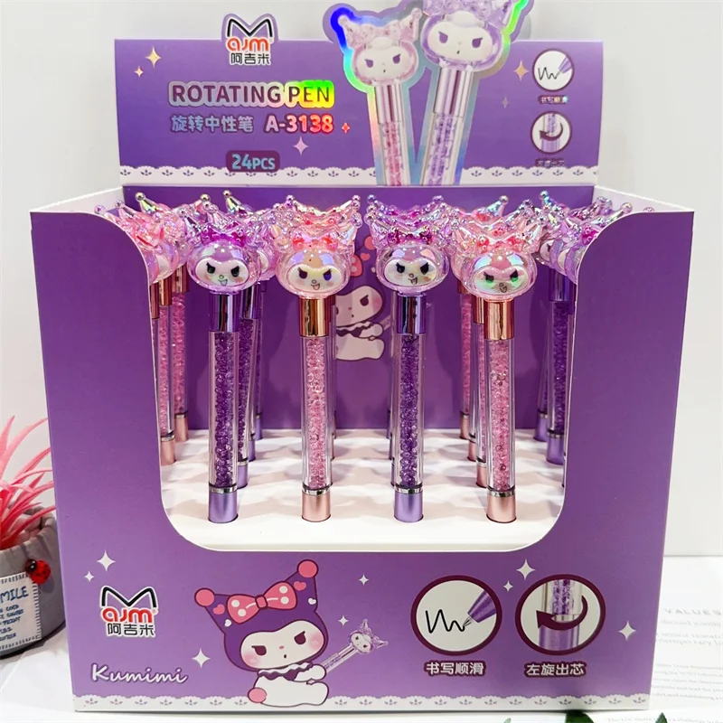 24pcs/lot Sanrio Creative Diamond Kuromi Gel Pen Cute 0.5mm Black Ink Signature Pens Promotional Gift Office School Supplies
24pcs/lot Sanrio Creative Diamond Kuromi Gel Pen Cute 0.5mm Black Ink Signature Pens Promotional Gift Office School Supplies