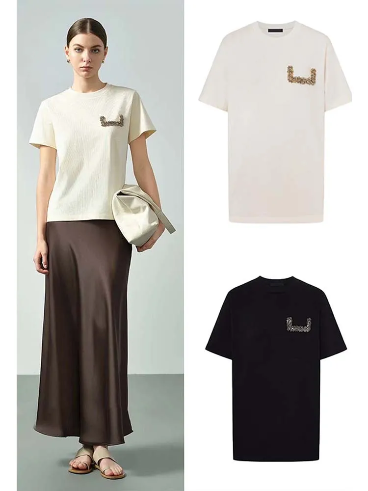 Spring and Summer New Style Simple Round Neck Loose Pure Cotton Short-sleeved T-shirt for Women Summer T-shirts Woman Old Money
Spring and Summer New Style Simple Round Neck Loose Pure Cotton Short-sleeved T-shirt for Women Summer T-shirts Woman Old Money