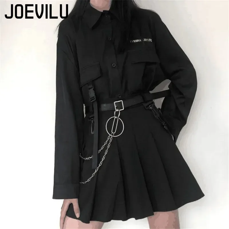 Gothic Skirt Set Long Sleeve Shirt Pleated Skirt 2 Piece Sets Women's Dark Clothes Korean Retro Casual Outfit Fashion Y2k Suit
Gothic Skirt Set Long Sleeve Shirt Pleated Skirt 2 Piece Sets Women's Dark Clothes Korean Retro Casual Outfit Fashion Y2k Suit