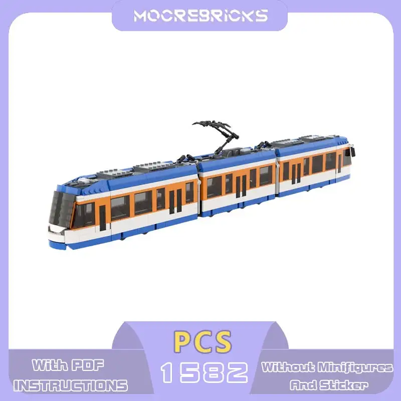 MOC 8 Wide ST-14 City Tram Building Blocks Modern Europe Germany Articulated Streetcar Passenger Railway Vehicle Bricks Adult
MOC 8 Wide ST-14 City Tram Building Blocks Modern Europe Germany Articulated Streetcar Passenger Railway Vehicle Bricks Adult