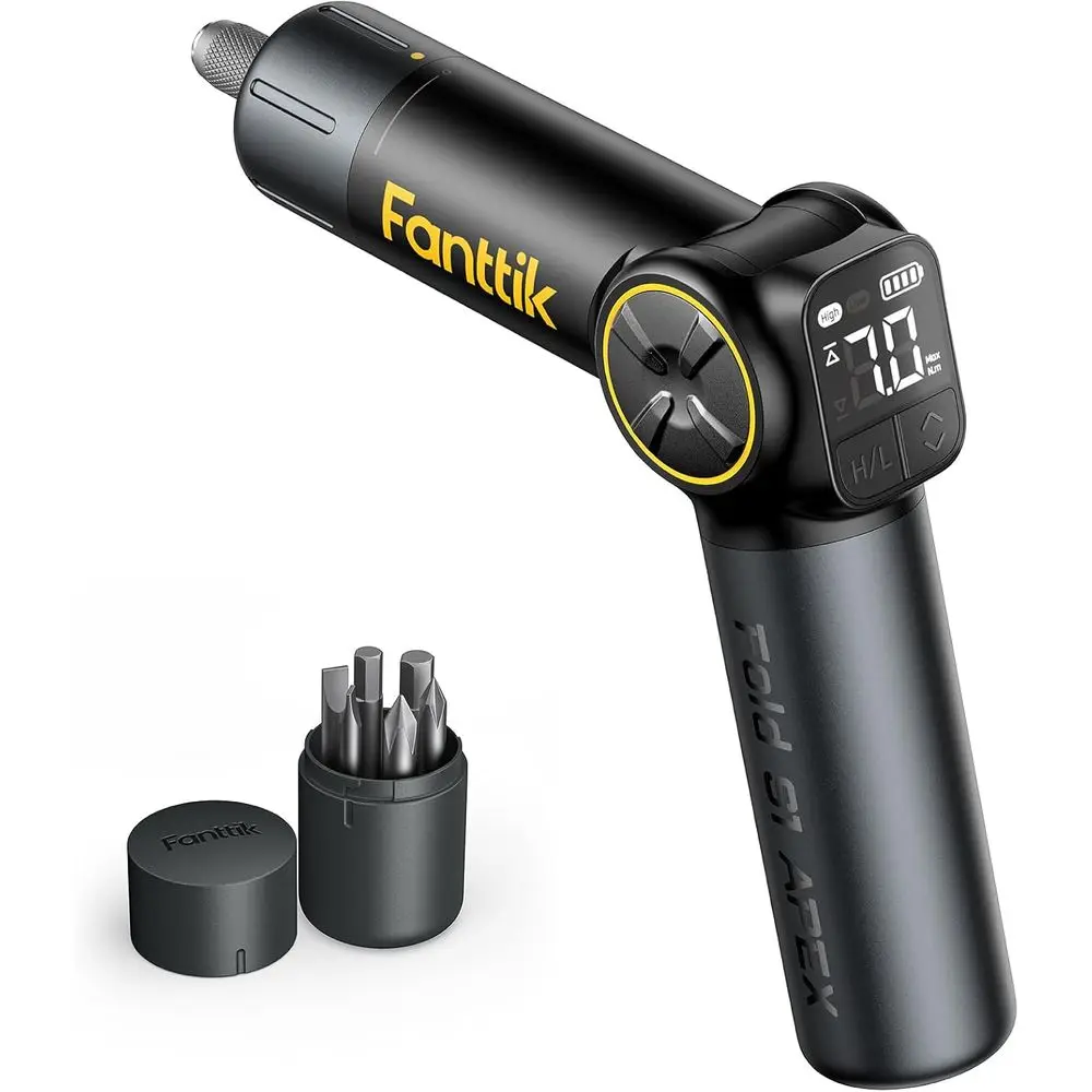 Pivot Handle Electric Screwdriver, 7N.m Torque, 2-Speed, 1/4'' Hex, Ideal for Tech and DIY Projects - Basic Edition
Pivot Handle Electric Screwdriver, 7N.m Torque, 2-Speed, 1/4'' Hex, Ideal for Tech and DIY Projects - Basic Edition