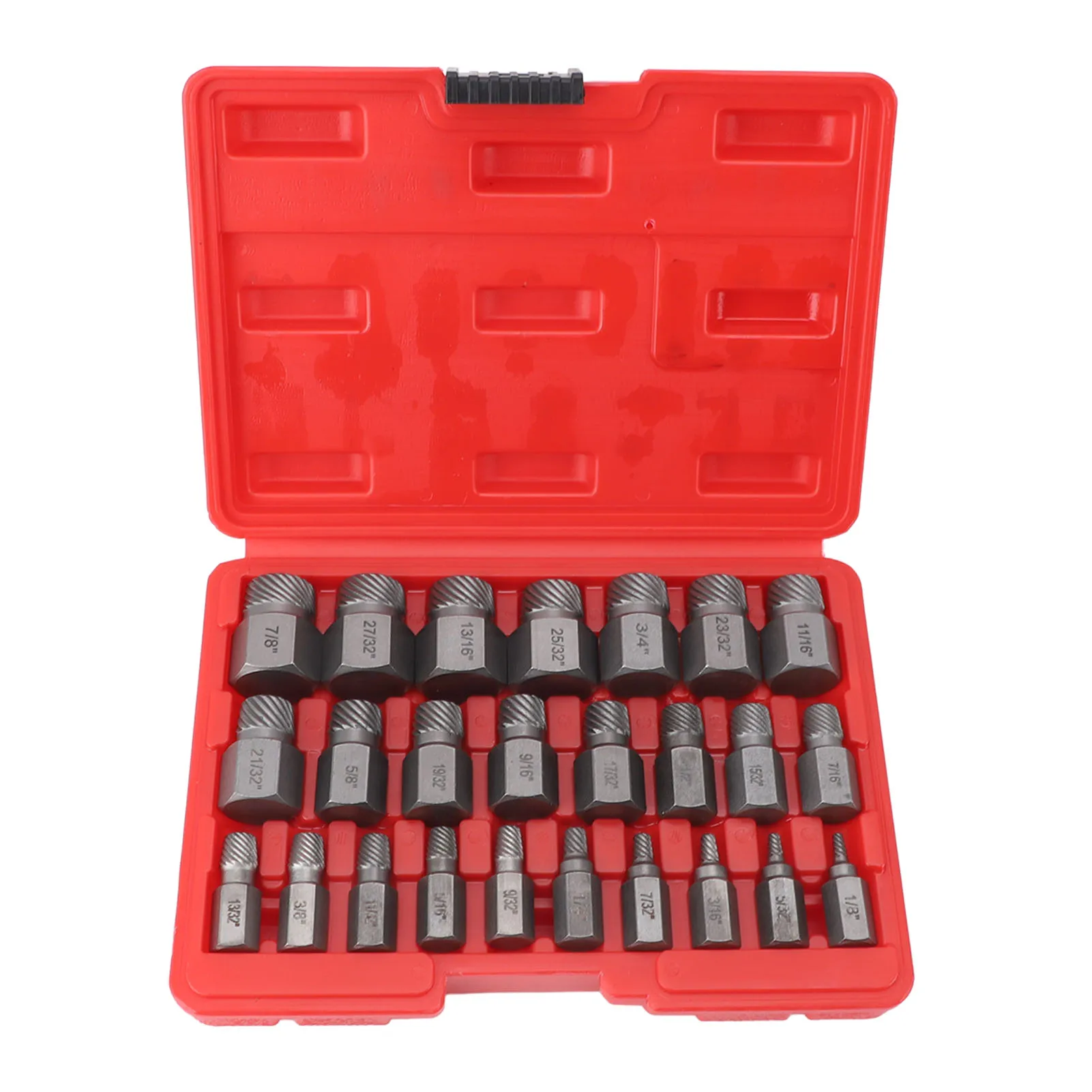 25 Pieces Screw Extractors Set Hex Shank Imperial Screw Remover Tool for Damaged Broken Stripped Screws Bolts Extractor Tool
25 Pieces Screw Extractors Set Hex Shank Imperial Screw Remover Tool for Damaged Broken Stripped Screws Bolts Extractor Tool