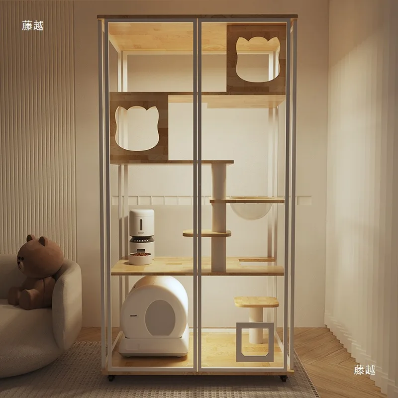Automatic cat litter box Luxury transparent cat cage Cat house Cat cabinet Indoor household
Automatic cat litter box Luxury transparent cat cage Cat house Cat cabinet Indoor household