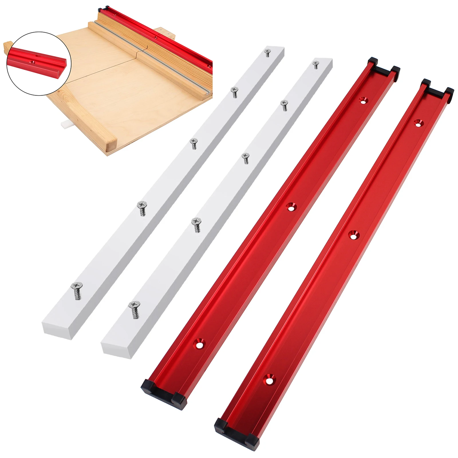 1Set Table Saw Crosscut Sled Kit, Table Saw Sled Set with 2xAluminum T-Track, 2xMiter Bars, for Woodworking DIY Tools
1Set Table Saw Crosscut Sled Kit, Table Saw Sled Set with 2xAluminum T-Track, 2xMiter Bars, for Woodworking DIY Tools