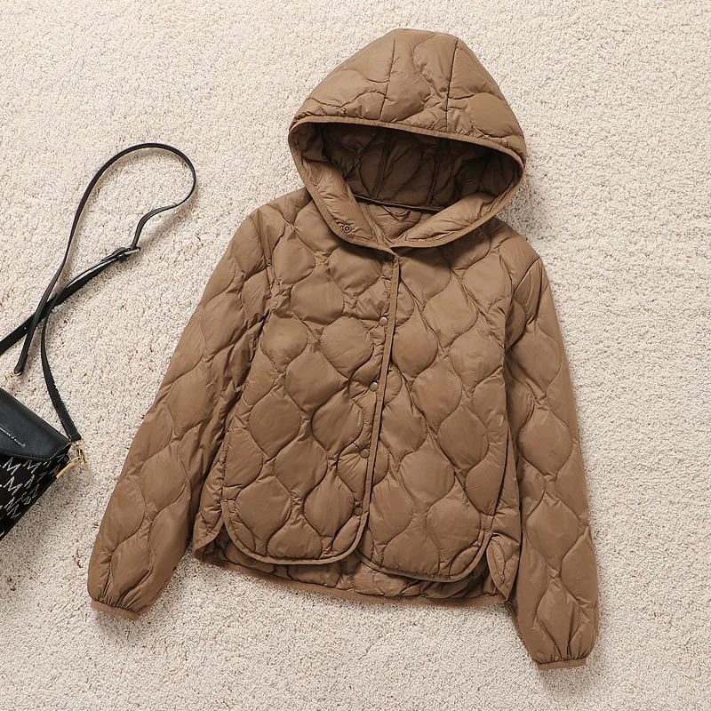 Autumn and Winter New Women's Lightweight Down Jacket Fashion Warm Windproof Slim White Duck Down Hooded Mature Women's Jacket
Autumn and Winter New Women's Lightweight Down Jacket Fashion Warm Windproof Slim White Duck Down Hooded Mature Women's Jacket