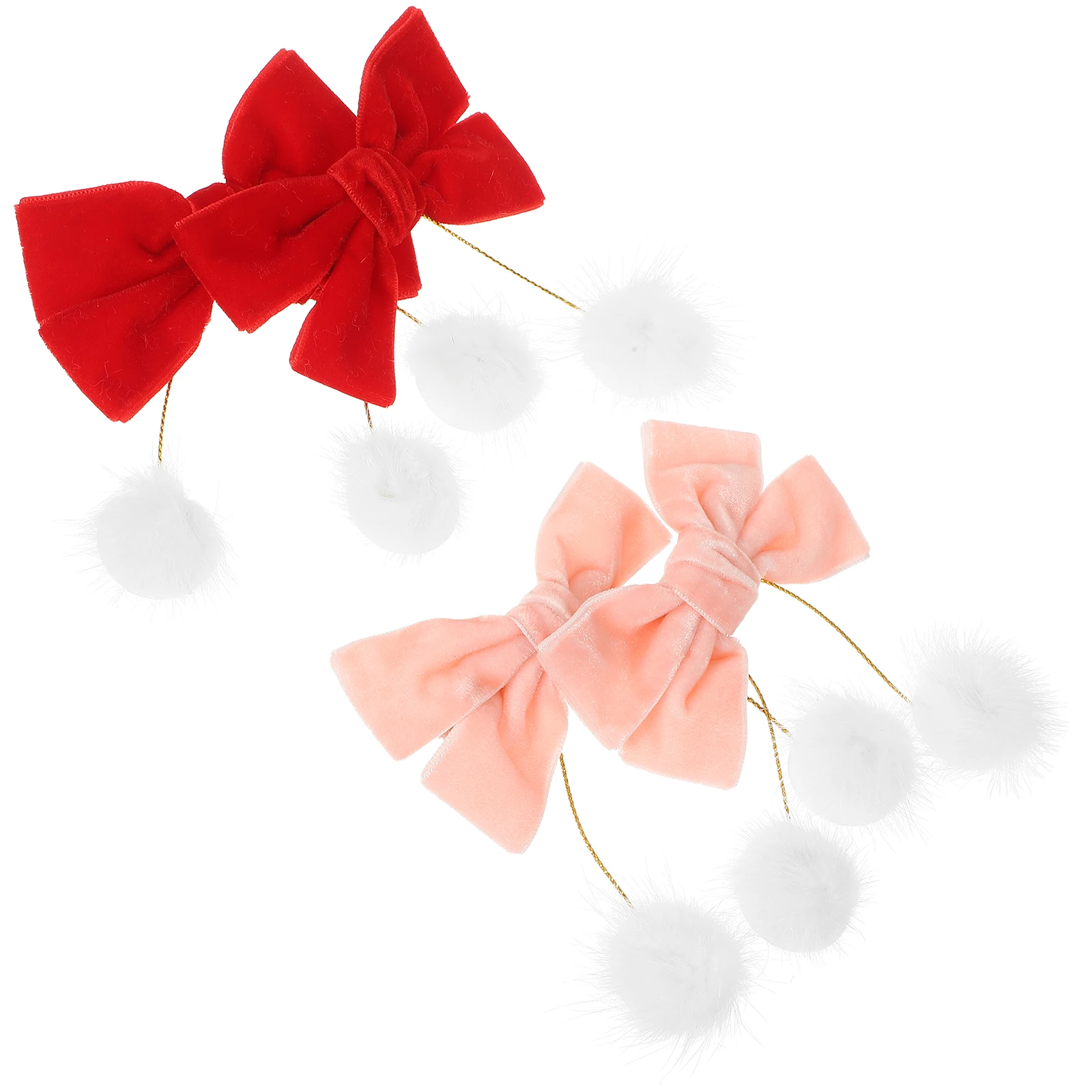 2 Pairs Furry Ball Bow Christmas Hair Hair Accessories Girls Bows For Women Accessories Bows For Girl for Women Pink Red Color
2 Pairs Furry Ball Bow Christmas Hair Hair Accessories Girls Bows For Women Accessories Bows For Girl for Women Pink Red Color