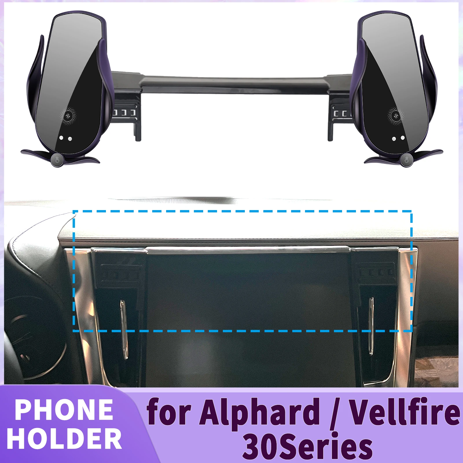 fit for Toyota ALPHARD Vellfire 30 Series AH30 Screen Base Phone Holder Mount  Secure Clip Car accessoires 
fit for Toyota ALPHARD Vellfire 30 Series AH30 Screen Base Phone Holder Mount  Secure Clip Car accessoires