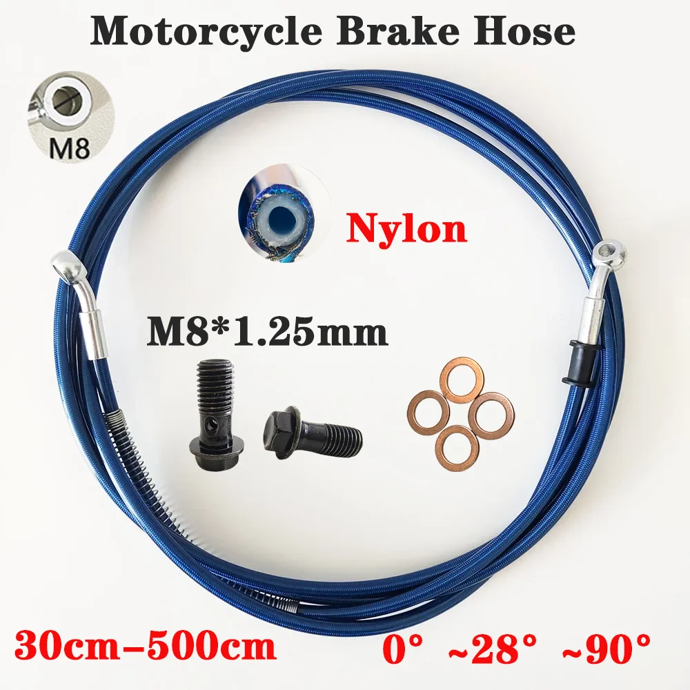 Braided Brake Hose Moto M8 Banjo0~28~90Multiple Angles Available Motorcycle ATV Hydraulic Clutch DOT Flexible Tube Line Oil Hose
Braided Brake Hose Moto M8 Banjo0~28~90Multiple Angles Available Motorcycle ATV Hydraulic Clutch DOT Flexible Tube Line Oil Hose