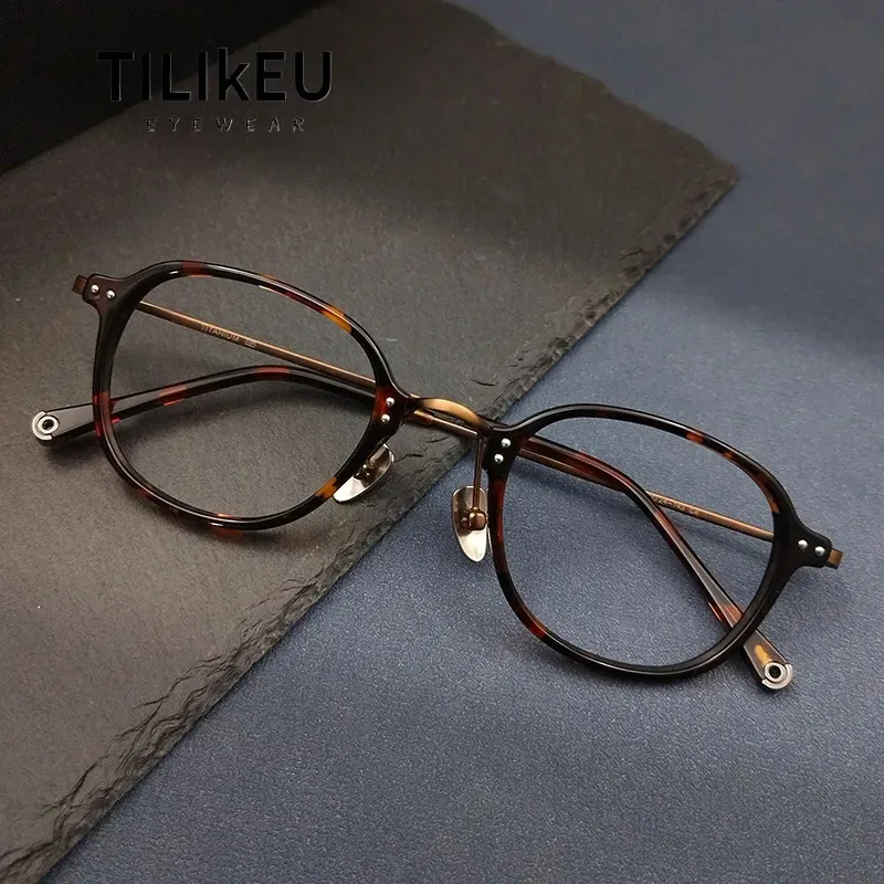 Высококачественная оправа для очков из ацетата под черепаховый панцирь LY2350, ультралегкая, из чистого титана, ретро-овальные оправы, мужские и женские, люксовые очки
Высококачественная оправа для очков из ацетата под черепаховый панцирь LY2350, ультралегкая, из чистого титана, ретро-овальные оправы, мужские и женские, люксовые очки