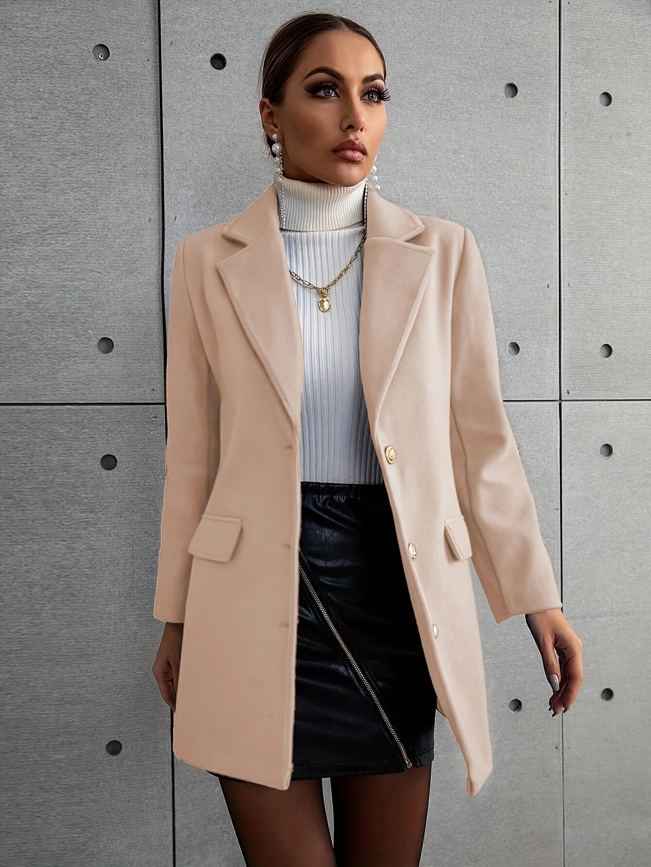 Women's Elegant Mid-Length Trench Coat Outerwear for Fall And Winter Season Stylish Classic Design
Women's Elegant Mid-Length Trench Coat Outerwear for Fall And Winter Season Stylish Classic Design