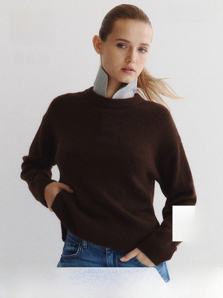 Женская теплая трикотажная футболка H&M из смесовой шерсти с длинным рукавом и круглым вырезом, свободного кроя, повседневная, из смесового полиэстера
Женская теплая трикотажная футболка H&M из смесовой шерсти с длинным рукавом и круглым вырезом, свободного кроя, повседневная, из смесового полиэстера