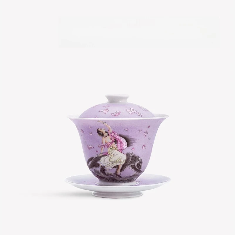 Pastel Shanjun Sancai Gaiwan Hand-painted tea set
Pastel Shanjun Sancai Gaiwan Hand-painted tea set