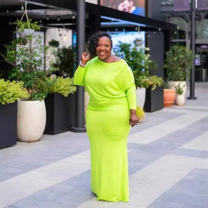 Plus size women's dress autumn new casual solid color long sleeved round neck dress one-step skirt
Plus size women's dress autumn new casual solid color long sleeved round neck dress one-step skirt