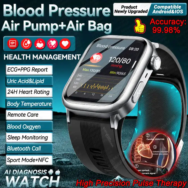 Новые AI Diagosis Артериальное давление Здоровье Смарт-часы Мужчины Воздушный насос Воздушная подушка ЭКГ Липид Мочевая кислота NFC BT Вызов Смарт-часы Женские для IOS
Новые AI Diagosis Артериальное давление Здоровье Смарт-часы Мужчины Воздушный насос Воздушная подушка ЭКГ Липид Мочевая кислота NFC BT Вызов Смарт-часы Женские для IOS